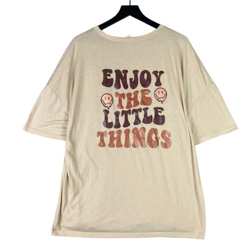Enjoy the Little Things Shirt Top Inspirational Positive Motivational Trendy XL